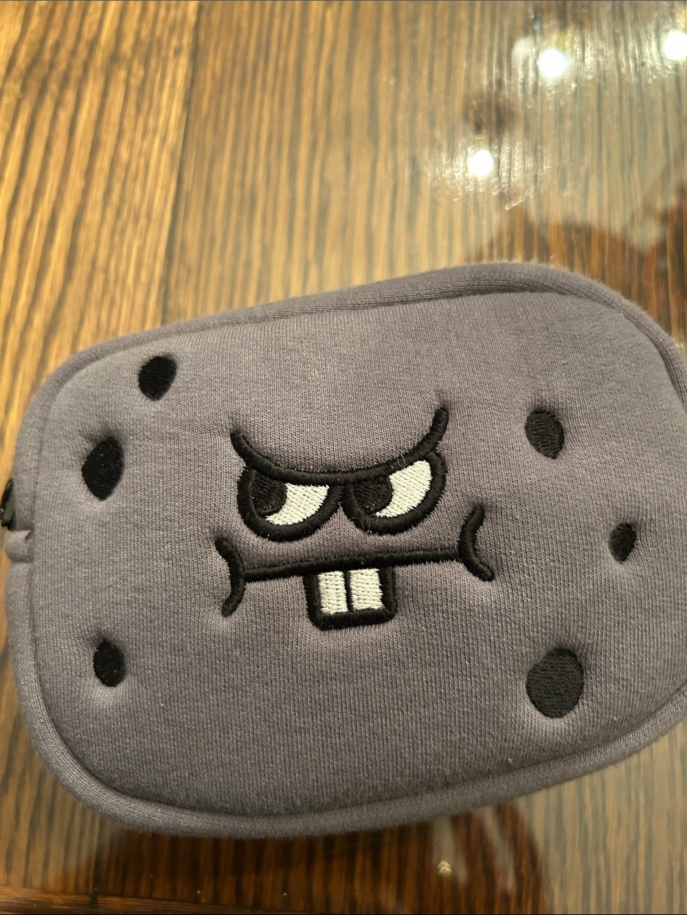 Kids / Adult Gray Plush Character Coin Pouch - Picture 2 of 4